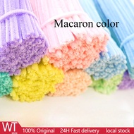 100Pcs Fuzzy Wire Set Fuzzy Wire Strip DIY Plush Flower Fake Flower Craft Pipe Gift