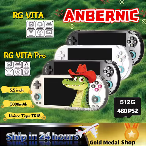 ANBERNIC RG VITA RG VITA Pro Video Games Player Retro Supports AI Streaming Rixel HKHandheld Game Co