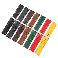 Watchband 18mm 19mm 20mm 21mm 22mm 24mm Leather Watch Band Stainless Steel Buckle Strap For Huawei Fossil Q Nate Hybrid watch
