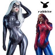 Rabbite Halloween Female Spiderman Tights MJ Venom Black Symbiosis One-piece Cosplay Comic Show