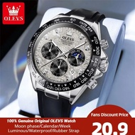 OLEVS 2875 Luxury Men Quartz Watch Multifunction Chronograph Moon