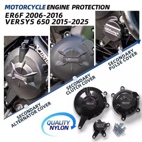 GBRacing For KAWASAKI ER6f ER6n 2006-2016 Versys 650 2006-2026 protector de motor moto V2 Pulse Cove