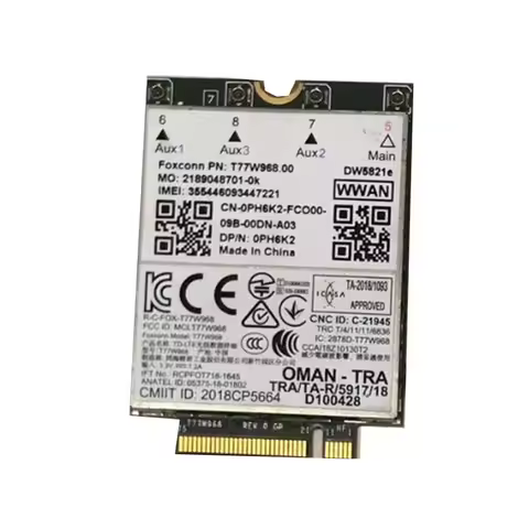 4G Module T77W968 DW5821e DW5821e-eSIM T99W175 WIRCARD FDD-LTE TDD-LTE 4G Card for Dell/ThinkPad X1 