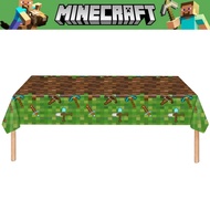 Minecraft 130*220cm Green Disposable Plastic Party Tablecloth Table Cover