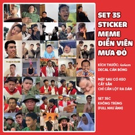 SET of 35 RED RAIN MEME sealing stickers • Meme stickers of actors in the movie Red Rain 4x4cm, pre-