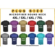 (4XL-7XL) Plus Size Microfiber Short Sleeve T Shirt Baju T Shirt Lelaki Plus Size Plain Wooter