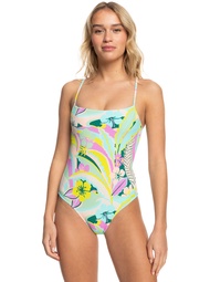 ROXY ชุดว่ายน้ำวันพีซ Womens Rave Wave High Leg One-Piece Swimsuit 234 ERJX103609-XGBY