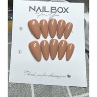 Nail box designed in beige color with super glossy smooth paint