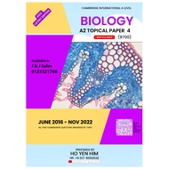 『New』A Level Biology (9700) Topical Paper 4 [2016-2022]