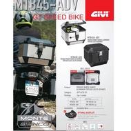 GIVI 45 LITER ALUMINIUM MONOKEY ADVANCE TREKKER MONTE BIANCO TOPCASE TOP BOX MTB45A-ADV-(2 YEAR WARR