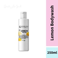 Khaulah Natural Lemon Body Wash (250ml) Mandian Semulajadi Detox Magnesium Epsom Salt Bath
