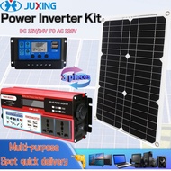 JUXING Power Inverter Solar System Kit 10000W DC12V/24V To AC 220V -240V With 25W Solar Panel And 30