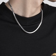Thin Snake Chain Blade Width Snake Bone Chain Lightweight Encrypted Snake Chain Minimalist Snake Bon
