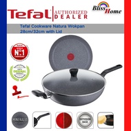 Tefal Natura 32cm Non Stick Wokpan + Glass Lid B22694 Deep Wok Stir Fry Pan Pot Kuali Periuk Belanga