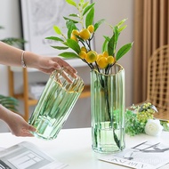 Nordic Simple Irregular Gold-Painted Glass Vase Creative Aquatic Flowers Transparent Vase Crafts Desktop Decoration