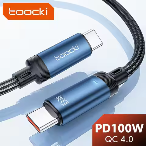 Toocki Type C To Type C Cable 100W 60W Quick Charge 3.0 4.0 For Xiaomi 12 13 Realme Poco F5 Samsung 
