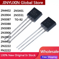 100PCS New 2N4402 2N3904 2N5087 2N5088 2N5089 2N3906 2N2907 2N4401 2N2222 PN2222 2N5401 2N5551 TO-92
