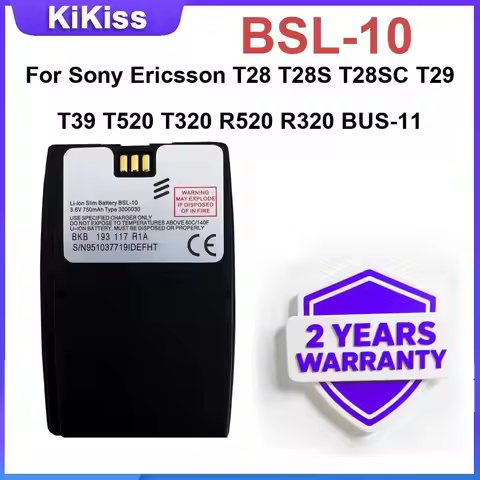 Mobile Phone Battery BSL-10 For Sony Ericsson T28 T28S T28SC T29 T39 T520 T320 R520 R320 BUS-11 Repl
