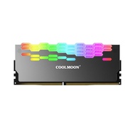 Coolmoon CM-RA2 ARGB Memory RAM Cooler DDR Heatsink DIY PC Game MOD DDR3 DDR4 RGB Memory Cooling Ves