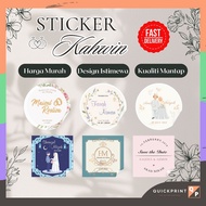 Pelekat Kahwin Custom | Sticker Doorgift Majlis / Akad Nikah | Untuk Botol / Balang / Kotak Hadiah