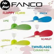 FANCO FLOPPY FC1001 42 INCH W/ 3C LED LIGHT TWINBLADES CEILING FAN