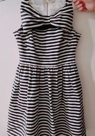 ［再降價］kate spade 黑白條紋蝴蝶結洋裝 striped bow vivian dress