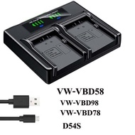 Dual Battery Charger For Panasonic AG-HPX255 HVX200 HVX201 AJ-PCS060 PX230 PX270