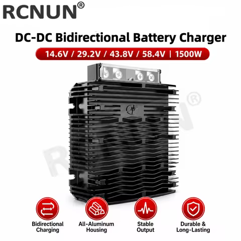 DC 10-60V 12V 24V 36V 48V to DC 14.6V 29.2V 43.8V 58.4V 1500W LiFePO4 Lithium Battery Charger RVs Ca