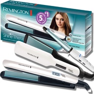 Remington Shine Therapy Advanced Ceramic Hair Straighteners | Wide Plate | Conical Curling Iron with