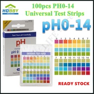 100pcs/box PH Paper PH0-14 Universal Test Strips  Various Water Quality Pool Water Test Paper