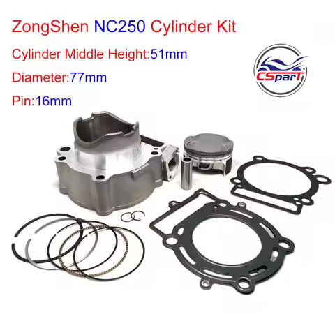 Motorcycle Engine Cylinder Kits With Piston And Piston Ring For ZONGSHEN 77MM NC250 250cc 300cc KAYO