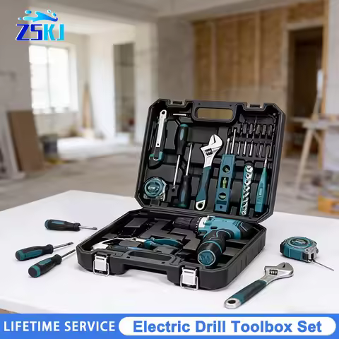 19-160PCS Electric Drill Power Tool Sets Multifunctional Home Repair Combination Screwdriver Pliers 
