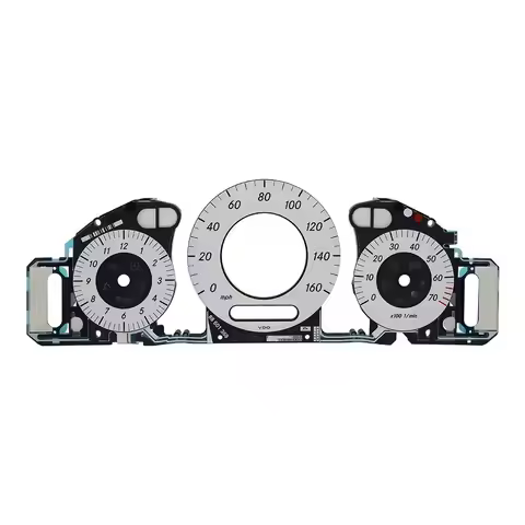 Gauge Face Overlay for Mercedes W211 W209 C219 Instrument Cluster 160MPH White Black
