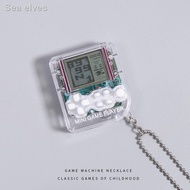 ﹍Kalung yang boleh bermain permainan ~ Tetris permainan konsol Mini retro nostalgia sawit dekompresi