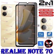 Realme Lưu ý 70 2025 2-in-1 chống nhìn trộm kính cường lực + Ống kính máy ảnh bảo vệ cho Realme Lưu