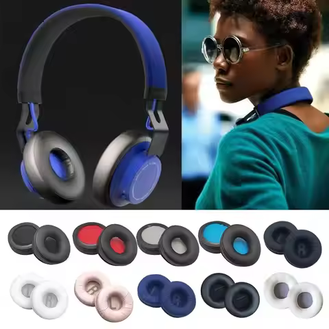 Protein Leather Ear Pads Earmuffs Headset Ear Cushion Foam Pad Replacement for Jabra Revo MOVE/Headp