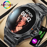 LIGE Men Smart Watch 1.43 inch AMOLED Screen Fitness Tracker K62 IP68 Waterproof Outdoors Sport Blue