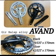 crank Crankset sepeda roadbike balap minivelo Merk avand Alloy