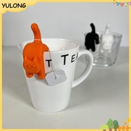 YU Cat Shaped Tea Bag Holder 3D Cat Shape Tea Bag Ra Tea Infusion Cup Clip Label Party Home Decor Co