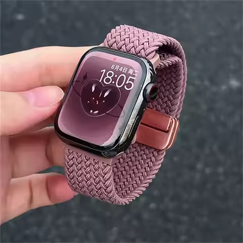 Y2K Korea Cute Nylon Band For Apple Watch Band Ultra2 49 45 44 41 42 38 40 Correa Magnetic Band For 