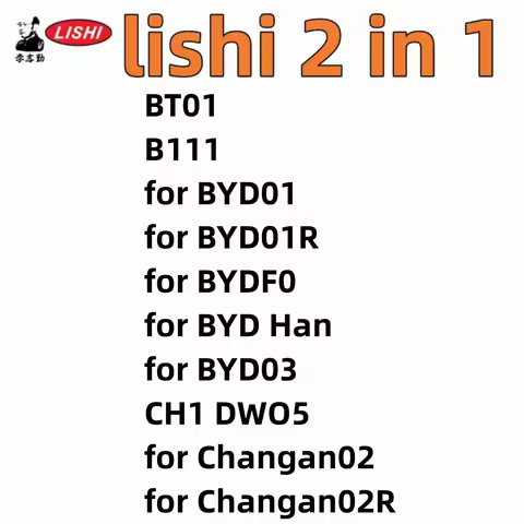 Lishi 2 in 1 Tool BT01 B111 for BYD01 for BYD01R for BYDF0 for BYD Han for BYD03 CH1 DWO5 for Changa
