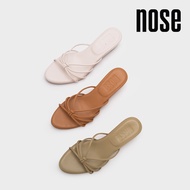 Nose Cloud9 Knotted CloudFoam Low Wedge Heel Sandal Kasut Wanita Tumit Rendah Selesa Harian