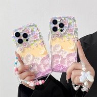 Bring a mobile phone chain For VIVO V2026 V2027 V2029 V2043 Oil painting flower 3D phone case