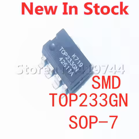 5PCS/LOT TOP233GN TOP233 SOP-7 SMD power chip In Stock NEW original IC
