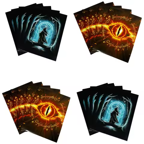 60pcs 66x91mm Standard Size Card Protector Eye of the Ring Mage Board Game Card Sleeves Play Game TC