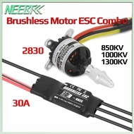 NEEBRC 2830 850KV 1000KV 1300KV Outrunner Brushless Motor 3-4S 30A ESC Combo For RC Fixed-wing FPV D