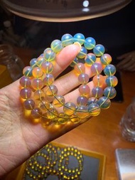 天然緬甸高清金藍珀手串（一條價）