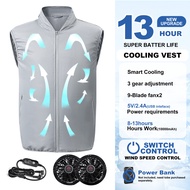 Free shipping Electric fan vest Cool Vest Cooling Fan Vest Air-conditioned Clothes Hiking Cooling 13