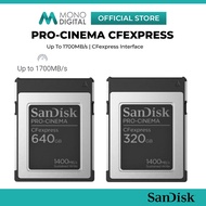 SANDISK PRO-CINEMA CFEXPRESS TYPE B MEMORY CARD 320GB / 640GB WITH UP TO 1700MB/S | DURABLE ENCLOSUR
