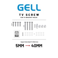 [GELL] Tv Screw for TV Bracket Holes VESA Wall Mount Skru for TV Hanging Holes